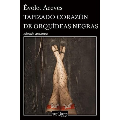 Tapizado corazón de orquídeas negras Evolet Aceves